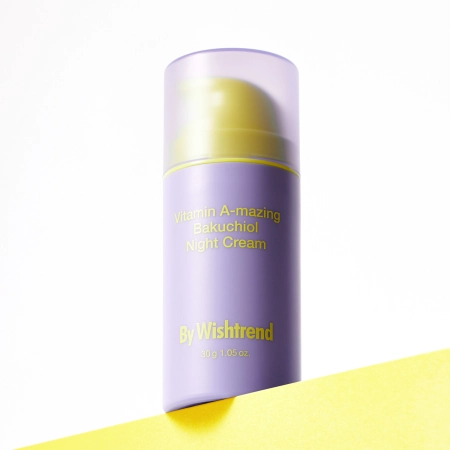 By Wishtrend - Vitamin A-mazing Bakuchiol Night Cream - Naktinis Veido Kremas su Vitaminu A ir Bakučioliu - 30 ml