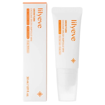 lilyeve - Grow:Turn Exosome Brush Ampoule - Stiprinamoji Ampulė Plaukams ir Galvos Odai - Mini - 30ml