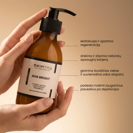 SkinTra - AHA Bright - Kūno Balzamas su AHA Rūgštimis 9% - 200ml