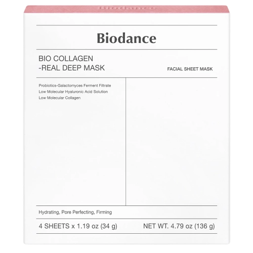 Biodance - Bio-Collagen Real Deep Mask Set – Kolageno Stangrinamųjų Veido Kaukių Rinkinys – 4 vnt. / 34 g