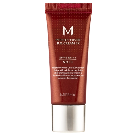 Missha - M Perfect Cover BB Cream SPF42/PA+++ – Dengiamasis BB Kremas – No.13 Bright Beige – 20 ml