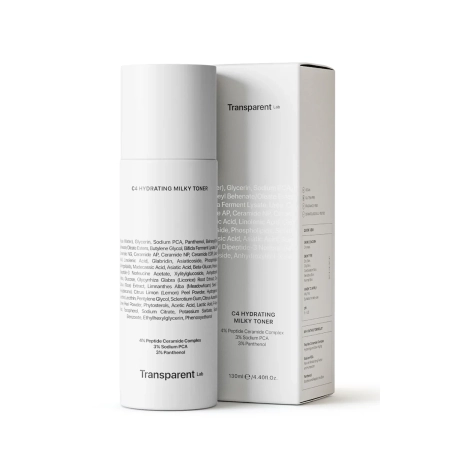 Transparent Lab - C4 Hydrating Milky Toner - Tonikas Stiprinantis Odos Hidrolipidinį Barjerą - 130ml