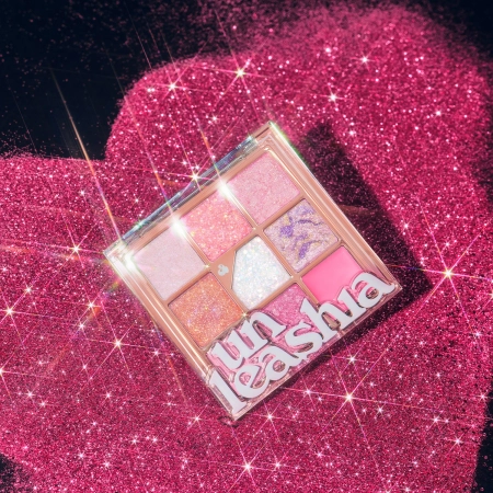 Unleashia - Glitterpedia Eye Palette - Veganiška Akių Šešėlių Paletė - 9 All of Pink Glitter - 6,6g