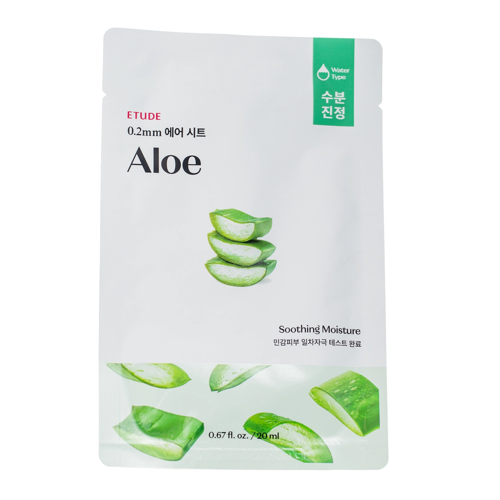Etude House - 0.2mm Therapy Air Mask - Aloe - Lakštinė Kaukė su Alavijo Ekstraktu - 20ml