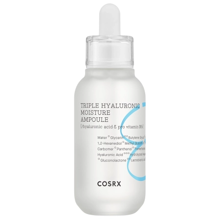 COSRX - Hydrium Triple Hyaluronic Ampoule - Drėkinamoji hialurono rūgšties veido ampulė - 40ml