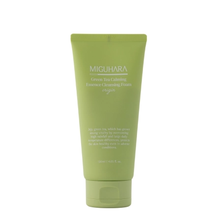 Miguhara - Green Tea Calming Essence Cleansing Foam Origin - Raminančios Žaliosios Arbatos Putos - 120ml