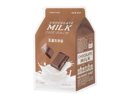 A'pieu - Milk One Pack Mask - Chocolate - Pieniška Lakštinė Kaukė - 21g