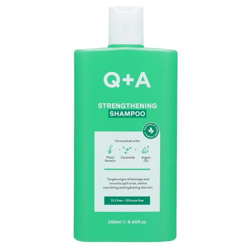 Q+A - Strengthening Shampoo - Stiprinamasis Plaukų Šampūnas su Keramidais ir Augaliniu Keratinu - 250ml