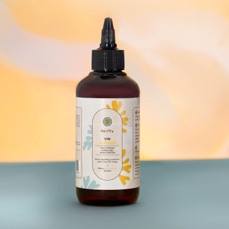 HairTry - Vin Glosser - Suteikianti Blizgesio ir Glotninanti Vynuogių Acto Plaukų Skalavimo Priemonė - 200ml