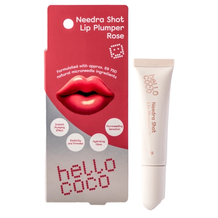 hello coco - Needra Shot Lip Plumper - Lūpas Putlinantis Blizgis su Mikroadatėlėmis - Rose - 8g