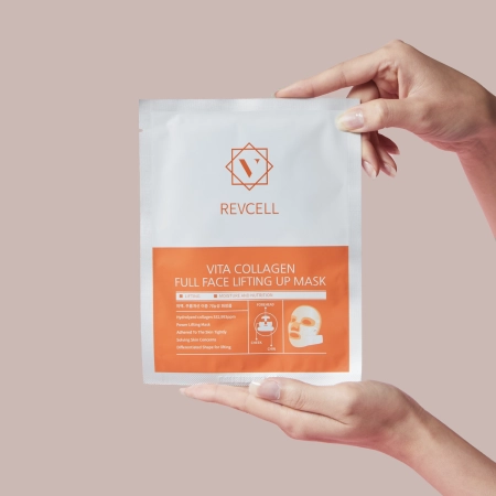 REVCELL - Vita Collagen Full Face Lifting Up Mask - Liftinguojanti Lakštinė Kaukė - 1vnt/19g