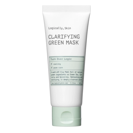 Logically, Skin - Clarifying Green Mask – Valomoji Molio Veido Kaukė – 100 g