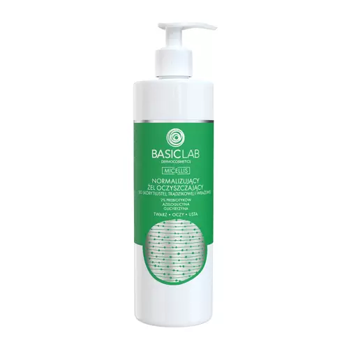 BasicLab - Micellis - Normalizuojamasis Valomasis Gelis Riebiai, Į Aknę Linkusiai ir Jautriai Odai - 300ml