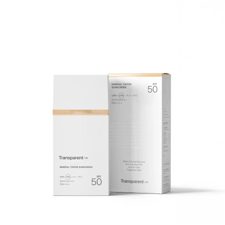 Transparent Lab - Mineral Tinted Sunscreen Light - Lengvas Mineralinis SPF50 Apsauginis Kremas - 100ml