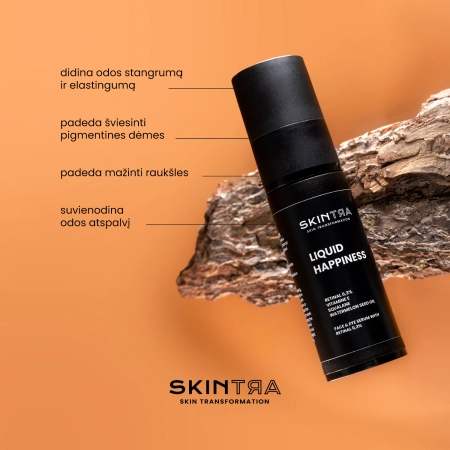 SkinTra - Liquid Happiness - Serumas su Retinaliu 0,3% Veidui ir Paakiams - 30ml