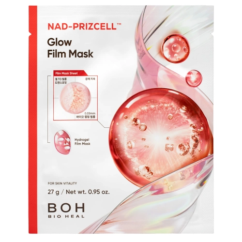 BIOHEAL BOH - NAD-Prizcell Glow Film Mask - Stangrinamoji ir Skaistinamoji Hidrogelio Kaukė - 27g