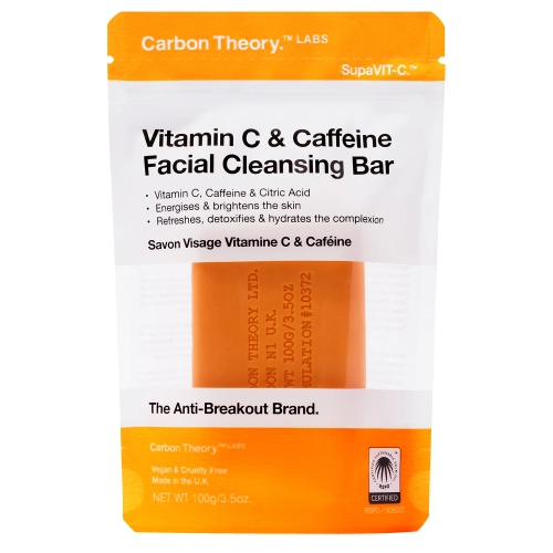 Carbon Theory - SupaVIT-C Facial Cleansing Bar Vitamin C & Caffeine - Valomasis Muilas su Vitaminu C ir Kofeinu - 100g