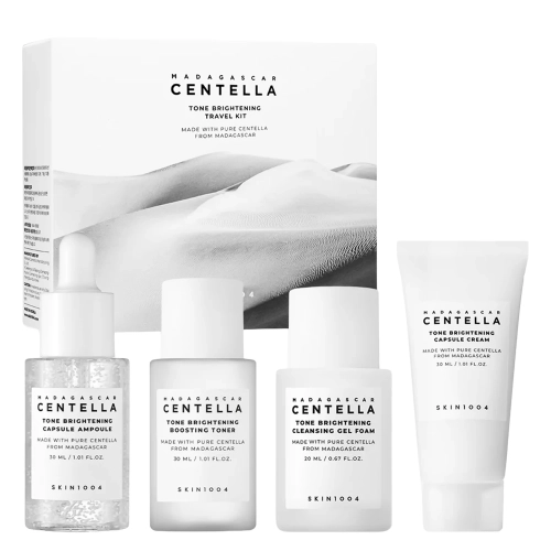 SKIN1004 - Madagascar Tone Brightening Travel Kit - Kelioninis Veido Priežiūros Rinkinys Odai Šviesinti