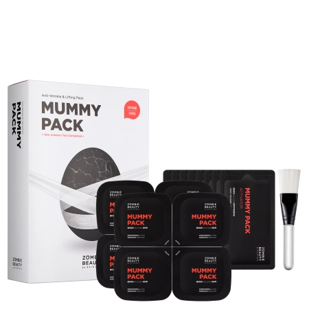 ZOMBIE BEAUTY by SKIN1004 Mummy Pack & Activator Kit - Veido kaukės nuo senėjimo ir liftingo rinkinys - 8 vnt. 2g/35ml