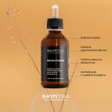 SkinTra - Brightoner - Visus Metus Naudojamas Rūgštinis Tonikas 9% - 100ml