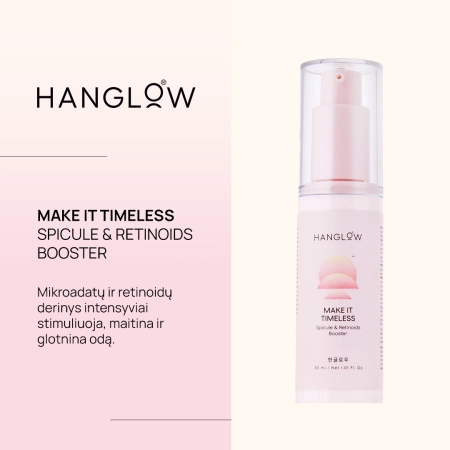 HanGlow - Make It Timeless - Spicule & Retinoids Booster - Atgaivinantis Serumas su Mikroadatomis ir Retinoidais - 30 ml