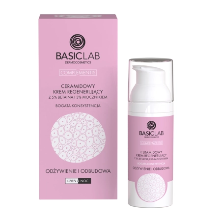 BasicLab - Complementis – Keramidų Sodrus Regeneruojamasis Kremas su Betainu ir Karbamidu – 50 ml