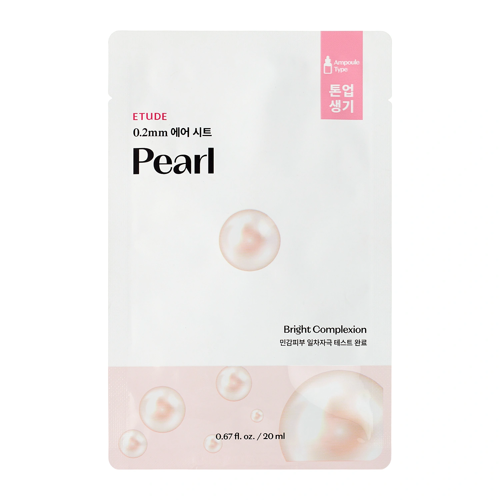 Etude House - 0.2mm Therapy Air Mask - Pearl - Glotninanti - Skaistinanti Lakštinė Kaukė - 20ml