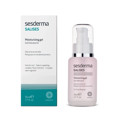 Sesderma - Salises - Moisturizing Gel - Gelis Riebiai ir į Spuogus Linkusiai Odai - 50ml