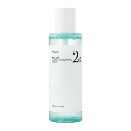 Anua - BHA 2% Gentle Exfoliating Toner - Šveičiamasis Veido Tonikas su Rūgštimis - 150ml