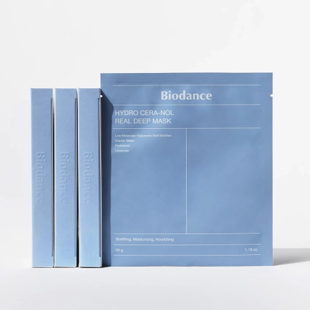 Biodance - Hydro Cera-nol Real Deep Mask Set – Drėkinamųjų Kolageno Veido Kaukių Rinkinys – 4 vnt. /34 g