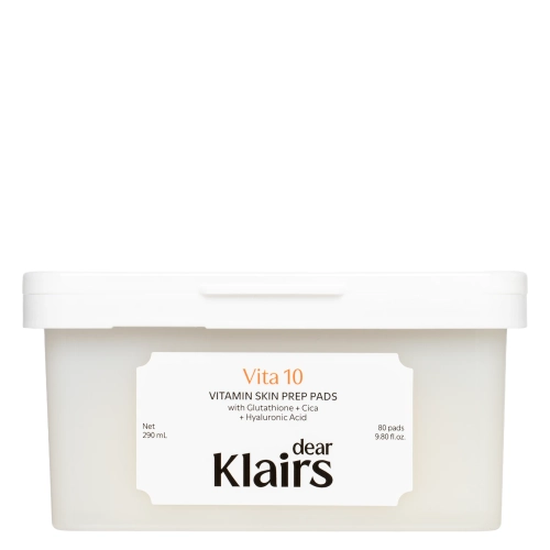 Dear Klairs - Freshly Juiced Vitamin Skin Prep Pads - Gaivinantys Veido Vatos Diskeliai - 80 vnt