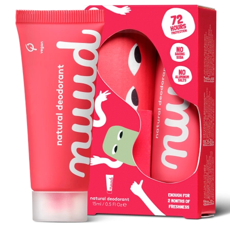 Nuud - Starter Pack Red - Natūralus Kreminis Dezodorantas - 15ml