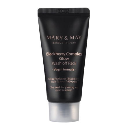 Mary&May - Vegan Blackberry Complex Glow Wash off Pack – Skaistinanti Molio Kaukė – 30 g