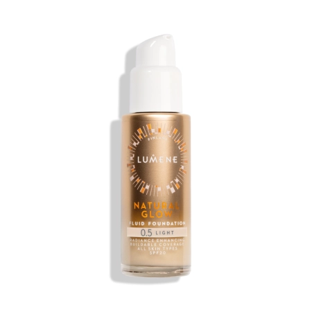 Lumene - Natural Glow Fluid Foundation SPF20 - Makiažo Pagrindas Skaistinamasis - 0,5 Light - 30ml