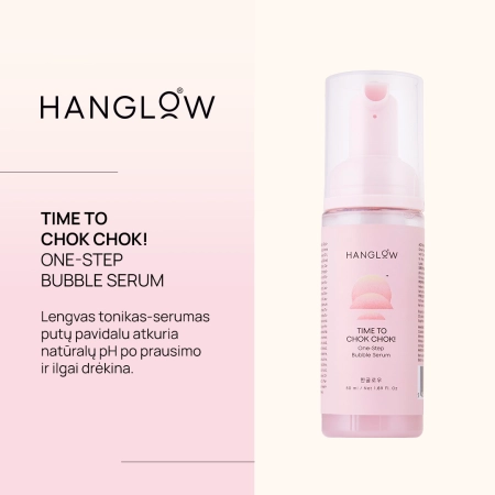 HanGlow - Time to Chok Chok! - One-Step Bubble Serum - Drėkinamasis Putų Serumas su Antioksidantais ir Postbiotiku - 50 ml