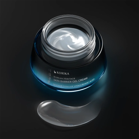 KORIKA - Korean Heritage Silk & 8 Types of Hyaluronic Acid Skin Barrier Gel Cream - Drėkinamasis Veido Kremas-Gelis - 50ml