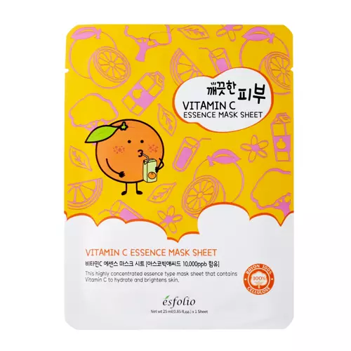 Esfolio - Pure Skin Vitamin C Essence Mask Sheet - Lakštinė Kaukė - 25ml
