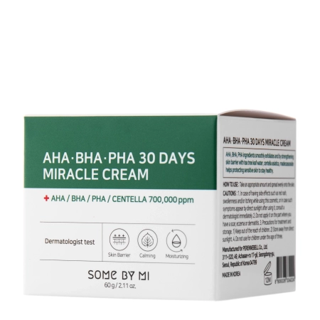 Some By Mi - AHA BHA PHA 30 Days Miracle Cream - Veido kremas su AHA, BHA ir PHA rūgštimis - 60ml