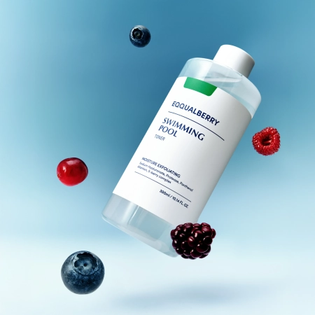 EQQUALBERRY - Swimming Pool Daily Facial Toner - Drėkinamasis ir Šveičiamasis Veido Tonikas - 300ml