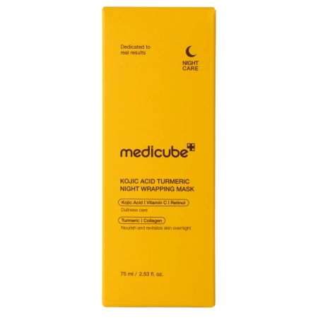 Medicube - Kojic Acid Turmeric Night Wrapping Mask - Naktinė Glotninamoji Kaukė su Kojine Rūgštimi - 75ml