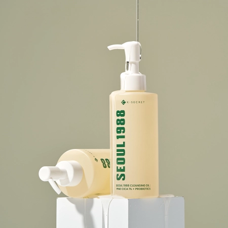 K-SECRET - SEOUL 1988 Cleansing Oil : Pine Cica 1% + Probiotics - Makiažą Valantis Aliejus - 200ml