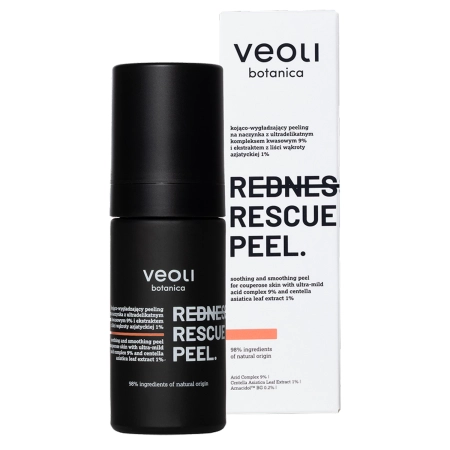 Veoli Botanica - Redness Rescue Peel - Raminamasis ir Glotninamasis Pilingas Kapiliarei Odai - 30ml