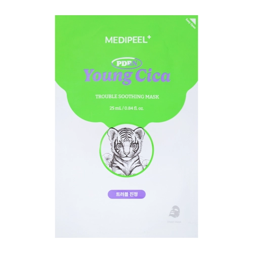 Medi-Peel - Young Cica PDRN Trouble Soothing Mask - Raminamoji ir Drėkinamoji Lakštinė Kaukė Veidui su PDRN - 25ml