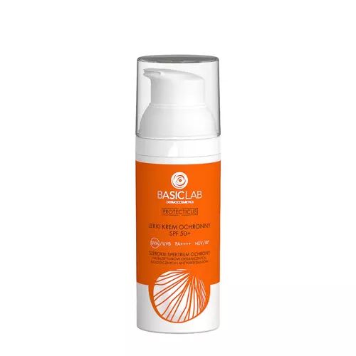 BasicLab - Prevencija ir Antioksidacija - Lengvas Apsauginis Kremas SPF50+ PPD 46,6 - 50ml