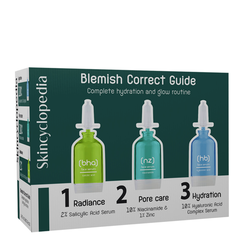Skincyclopedia - Blemish Guide Set - Kuracija nuo Odos Netobulumų - 3x15ml
