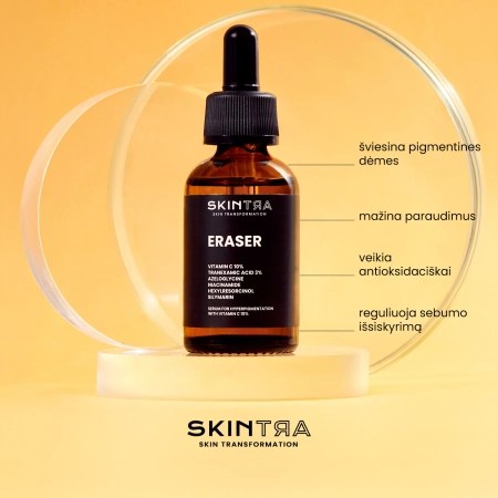 SkinTra - Eraser - Serumas nuo Odos Spalvos Pakitimų su Vitaminu C 10% - 30ml