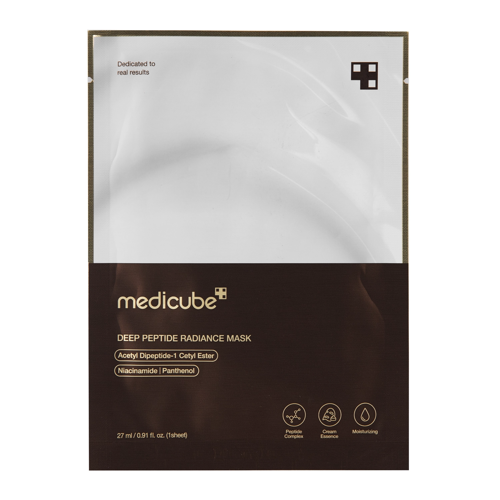 Medicube - Deep Peptide Mask - Skaistinanti Lakštinė Veido Kaukė su Peptidais - 1vnt/27ml