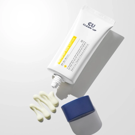 CUSKIN - Clean Up Blemish Sun Lotion SPF50+/PA++++ - Apsauginis Veido Kremas nuo Saulės - 60ml