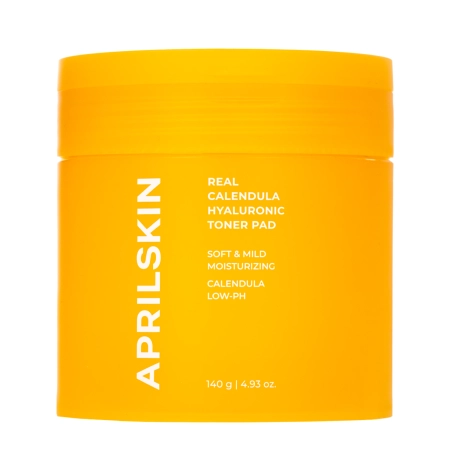 Aprilskin - Real Calendula Hyaluronic Toner Pad - Tonizuojantys Medetkų Diskeliai - 140g