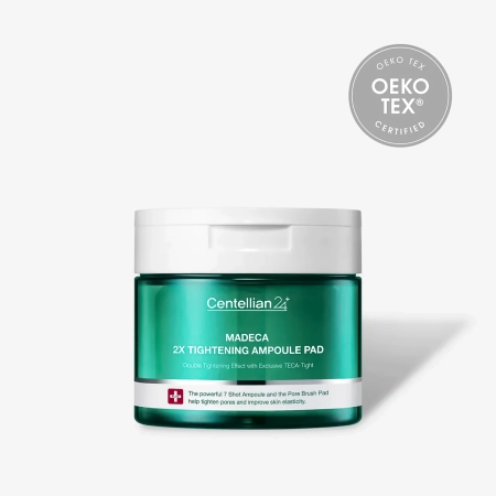 Centellian24 - Madeca Double Tightening Ampoule Pad - Veido Vatos Diskeliai su Stangrinamuoju Serumu - 60 vnt.